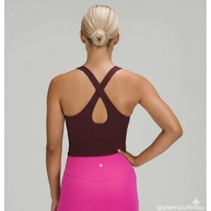 EXCELLENT Lululemon Key To Balance Tank Top Built In Bra Red Merlot Size 4